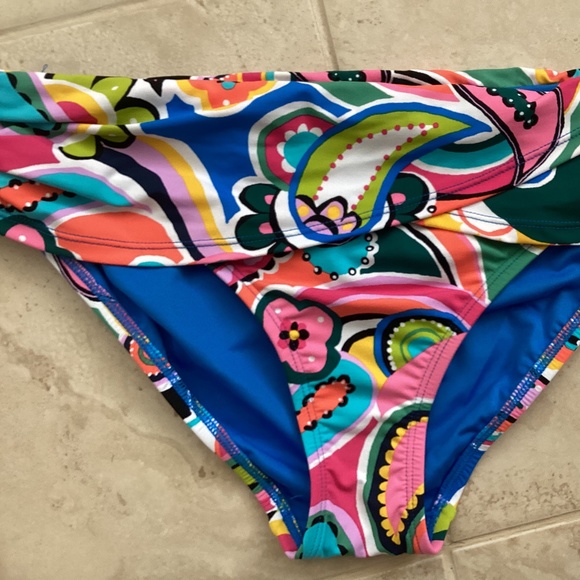 Bleu Rod Beattie Twisted Sarong Hipster Bikini Bottom Go For Bold Multi Print - Picture 5 of 10